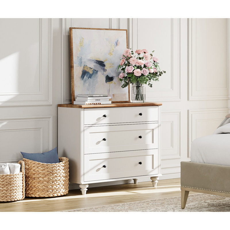 Charlton Home Claristine 3 Drawer Dresser Wayfair